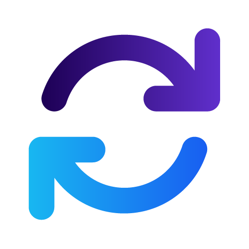 Two Directional Arrows Circling Round.